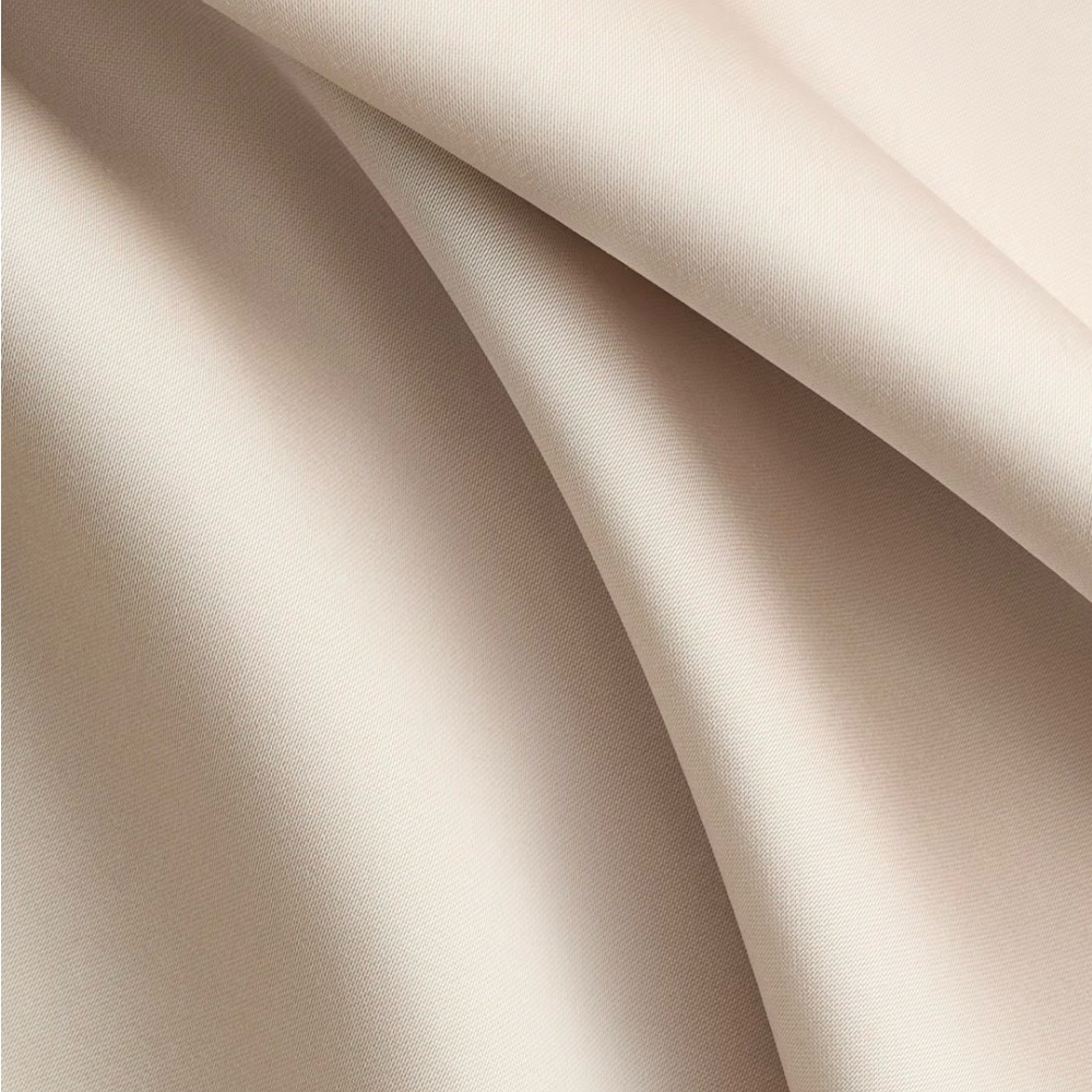 H&M Shoulder-Pad Satin Dress Sz XL BNWT (Light Beige) 1314753004 - Picture 5 of 9